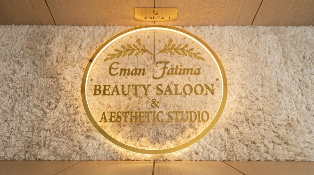 Custom 2x2 Acrylic Business Logo Sign | With LED & Without LED