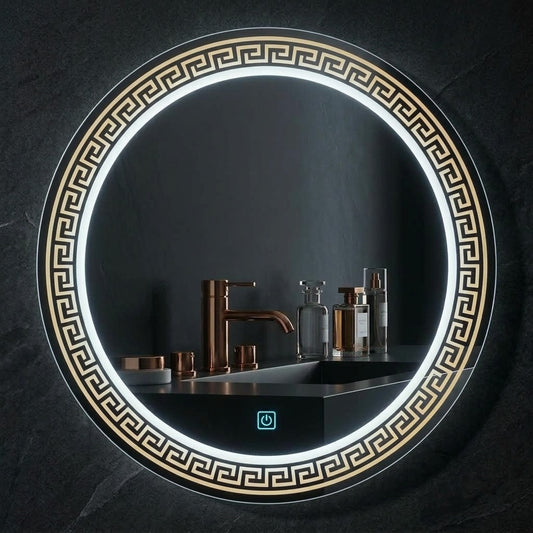 Elegant Round LED Mirror – Premium Decorative Design