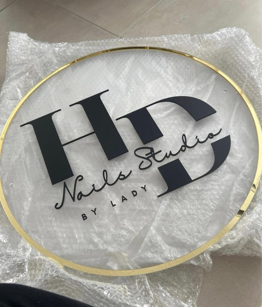 Custom Acrylic Business Logo Sign | With LED & Without LED