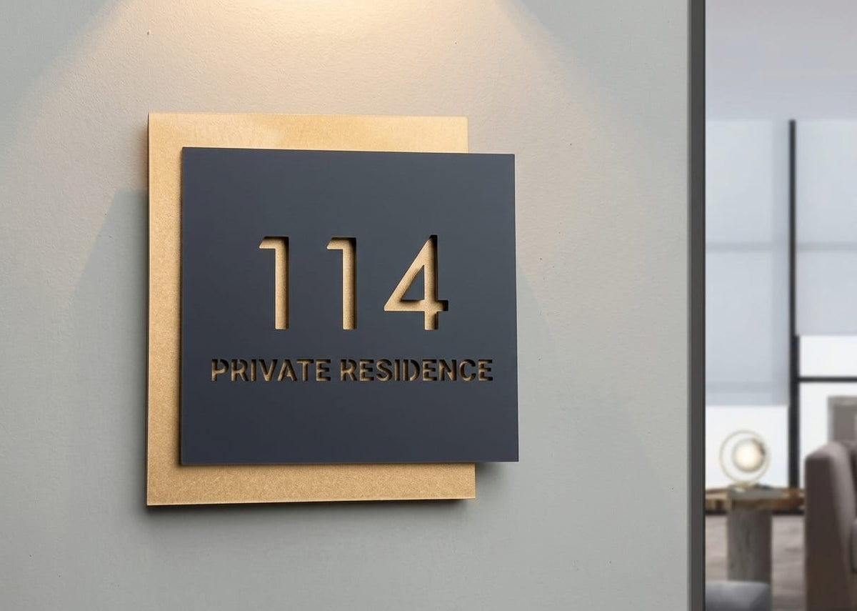 Personalized Nameplate | Custom Home Door Sign
