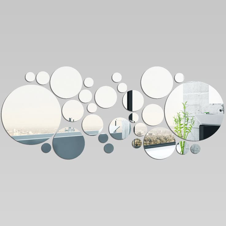 Hexagon Acrylic Wall Décor Mirror Set