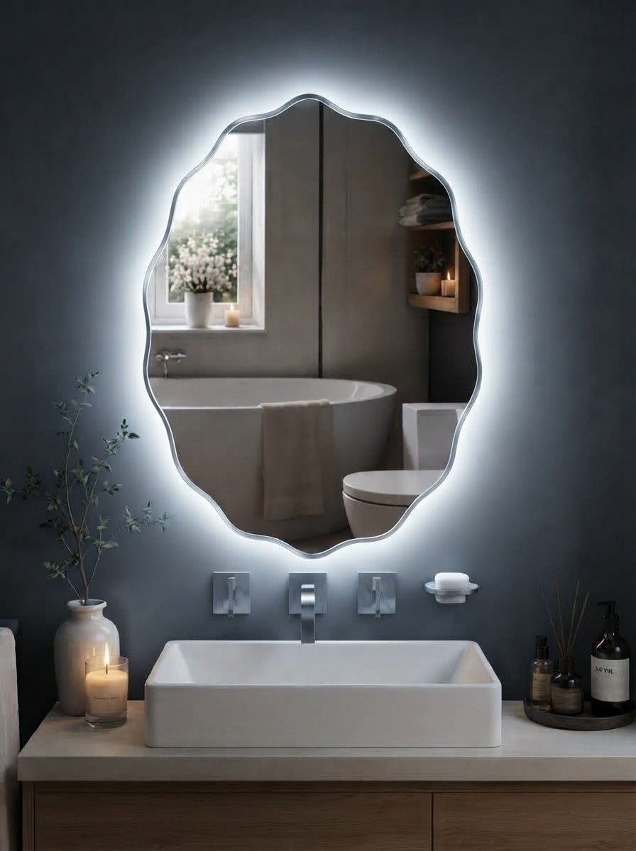 Touch Sensor Dimmable LED Mirror – Single & Double Light | IQ Homes