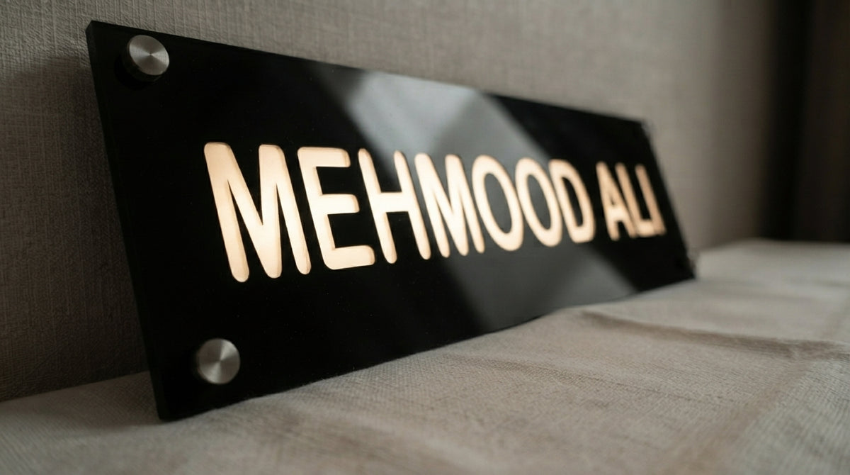 Modern Custom Nameplate | Personalized Door Sign