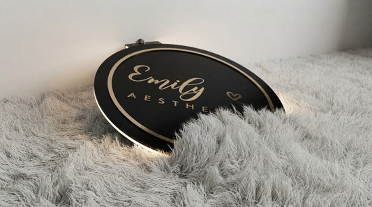 Custom Acrylic Business Logo Sign | With LED & Without LED