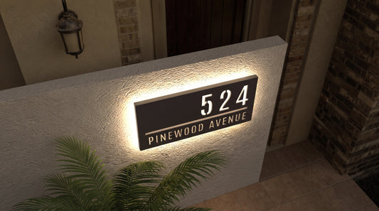 Elegant Custom Nameplate | Personalized Home Sign
