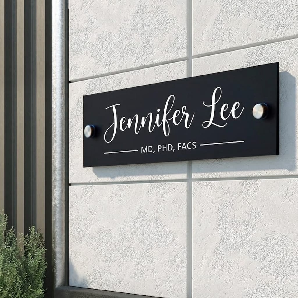 Stylish Custom Nameplate | Personalized Door Sign