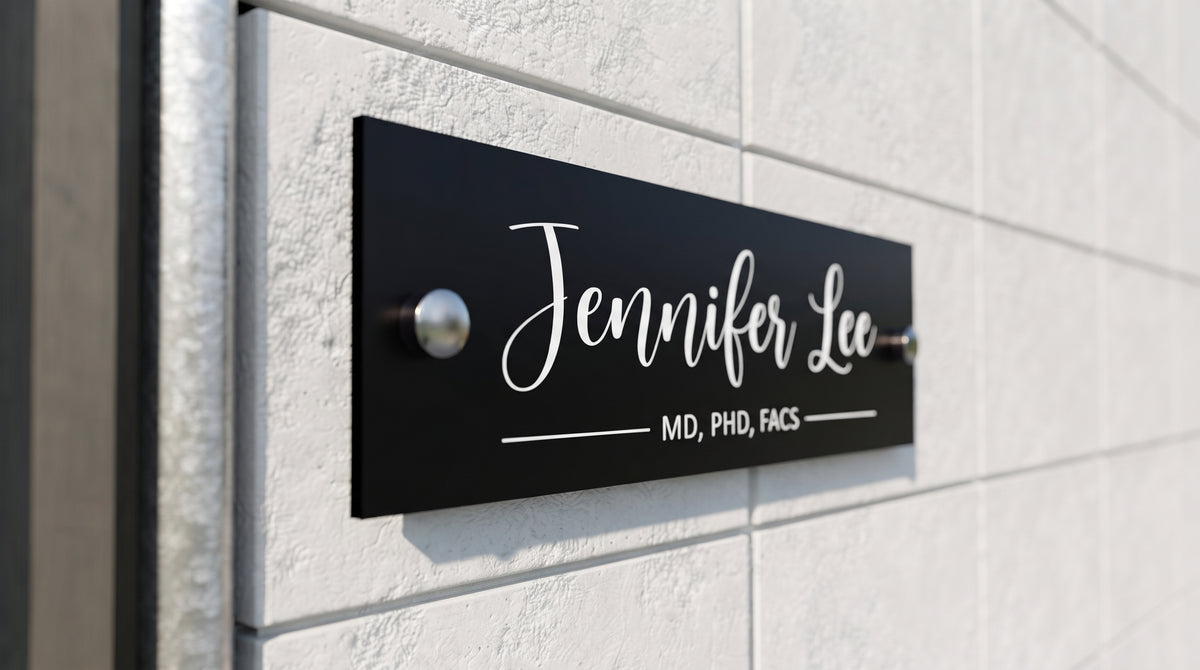 Stylish Custom Nameplate | Personalized Door Sign