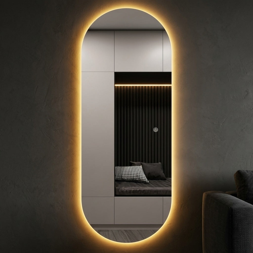 Elegant LED Mirror with Smart Touch Control
