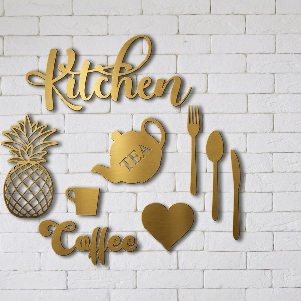 Kitchen Theme Acrylic Wall Decor Set