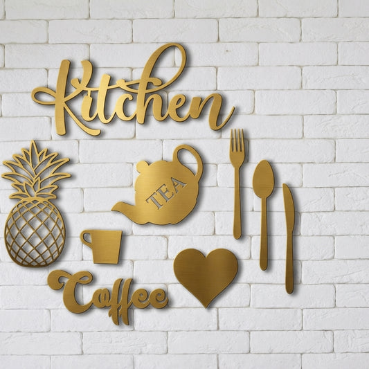 Kitchen Theme Acrylic Wall Decor Set