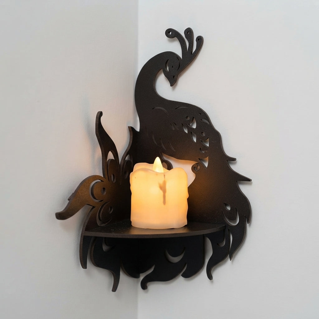 Acrylic 3-Shelf Candle Wall Décor