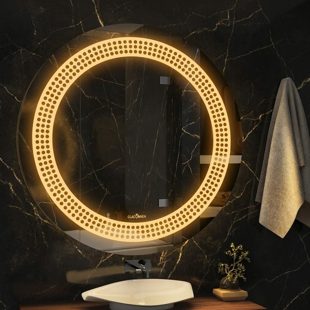 Premium Round Smart LED Mirror with Touch Sensor