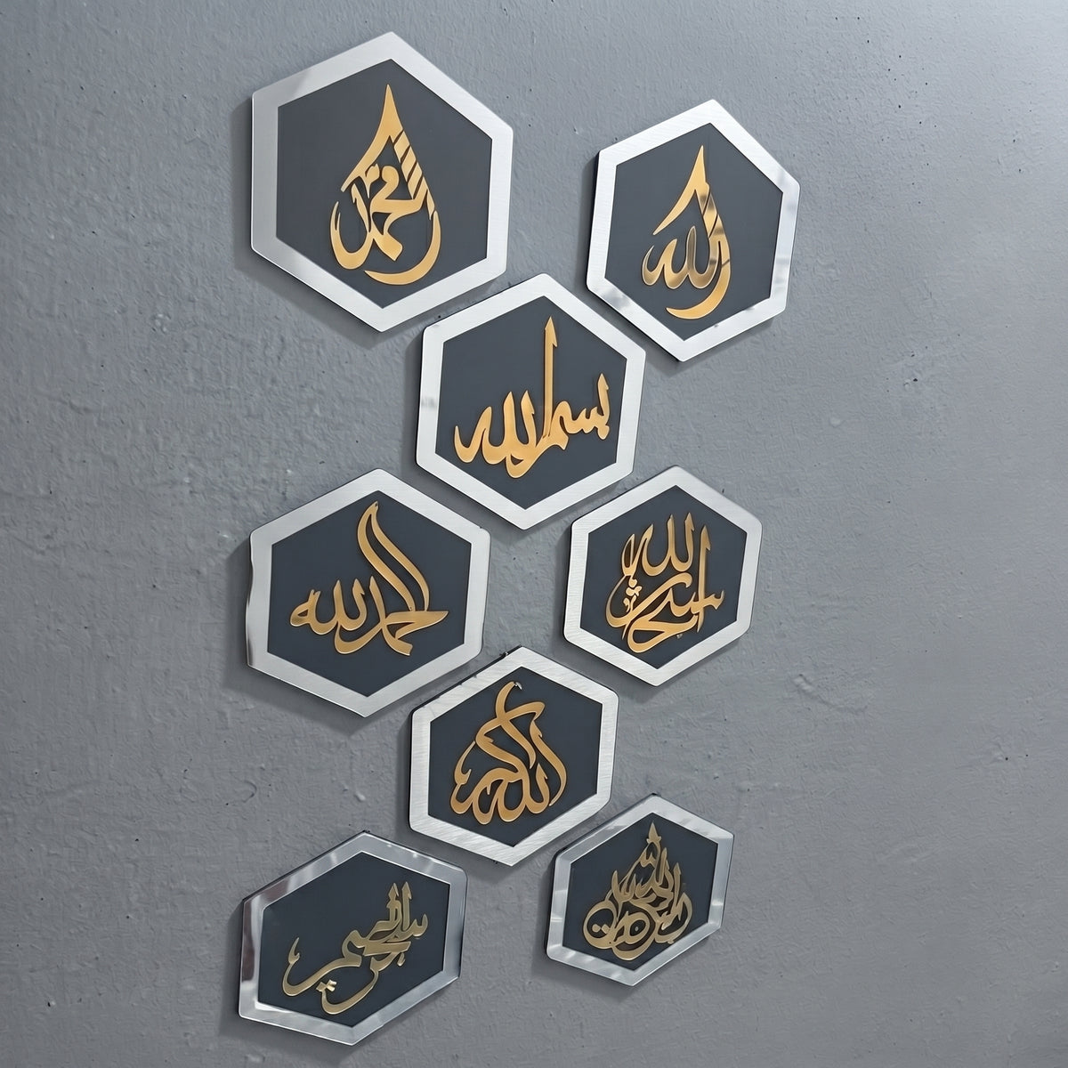 8-Piece Exquisite Acrylic Calligraphy Wall Set