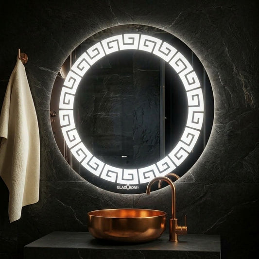 Round Dimmable LED Mirror - Premium Edition