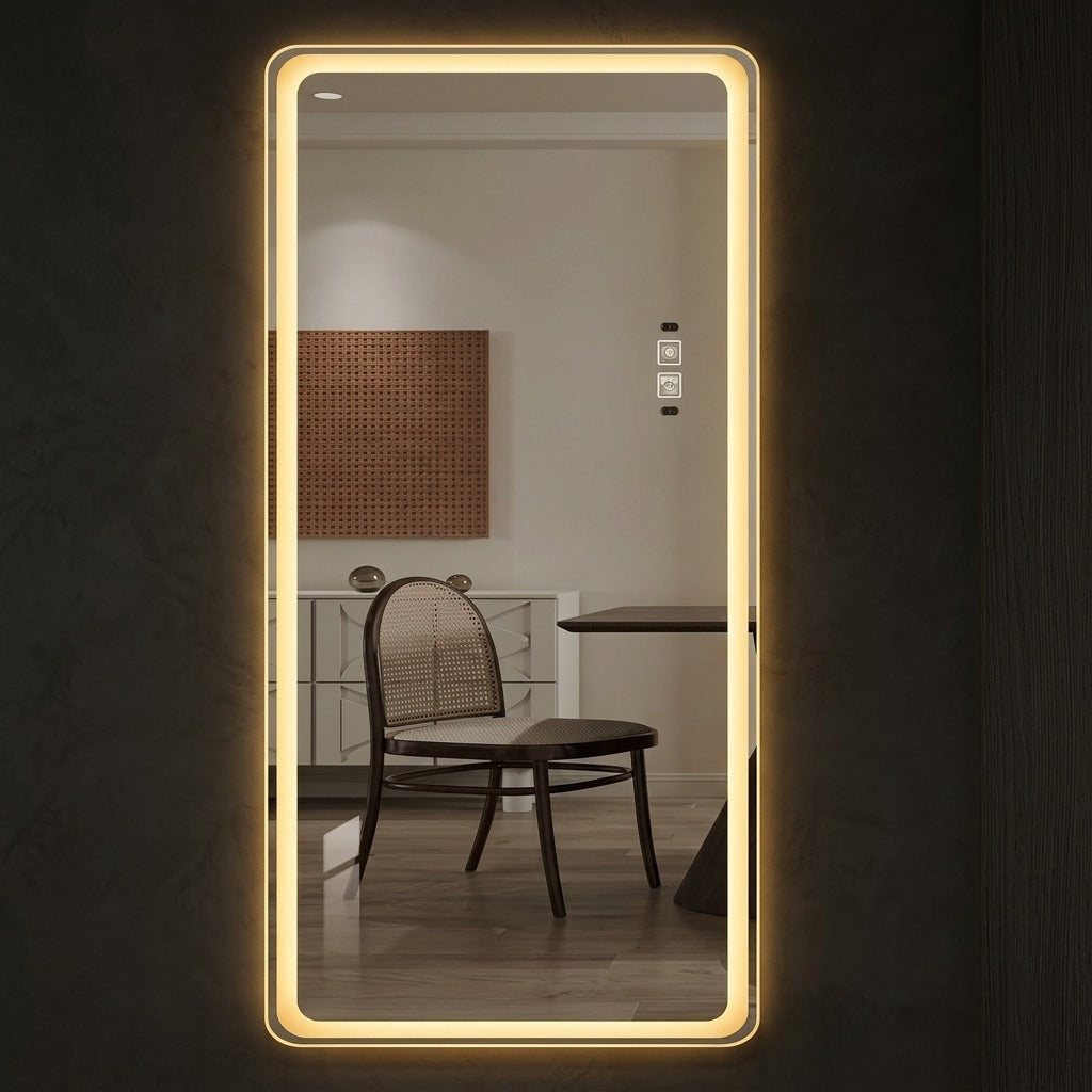LED Mirror with Touch Sensor Single & Double Light