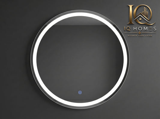 Elegant Round LED Wall Mirror Dimmable Double Light – Soft Warm White | Modern Bathroom & Vanity Mirror