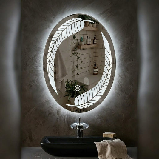 Modern Round LED Mirror - Touch sensor & Dimmable