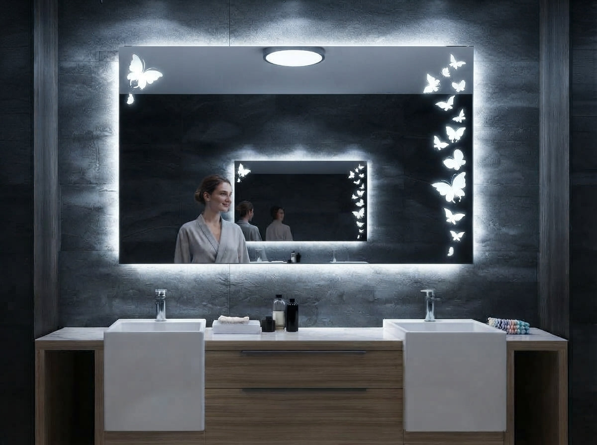 Premium Dimmable Touch Sensor Mirror – Single & Double Light
