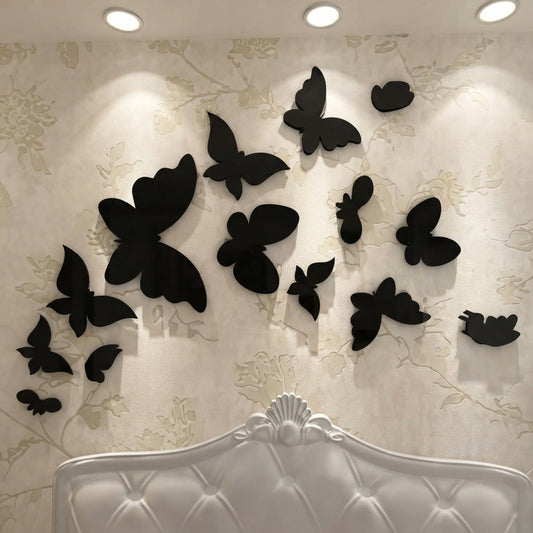 Elegant Acrylic Butterfly Set – 16 Piece Decorative Wall Art