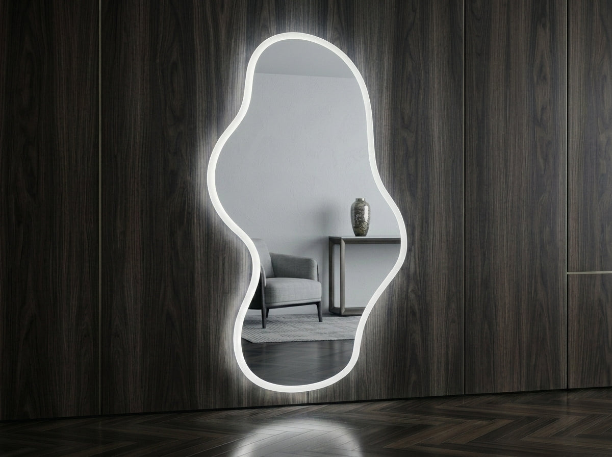 LED Wall Mirror – Smart & Stylish Irregular Oval