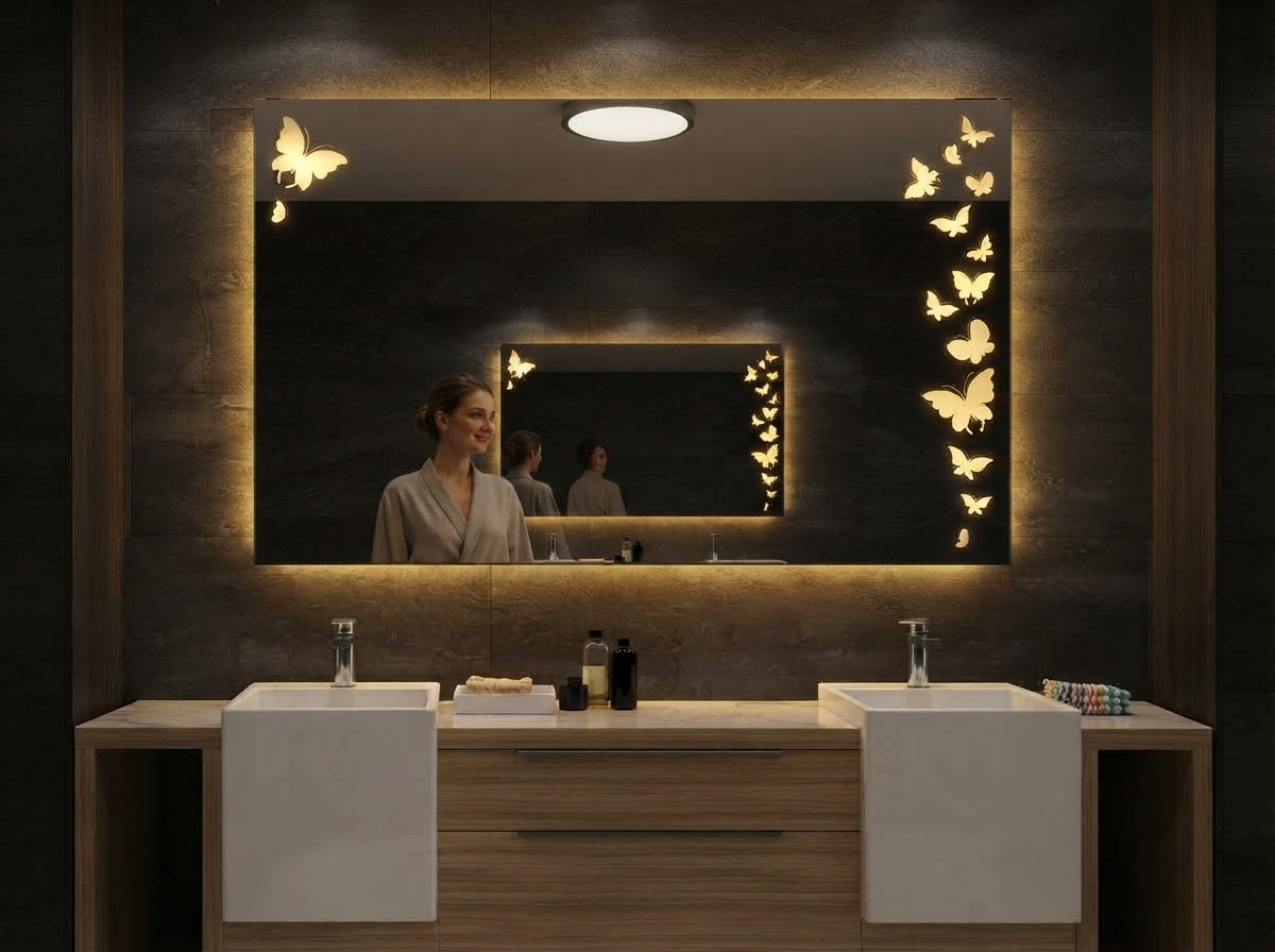 Premium Dimmable Touch Sensor Mirror – Single & Double Light