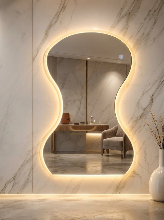 LED Wall Mirror – Double LED Dimmable | Warm White Touch Sensor Rectangular Mirror