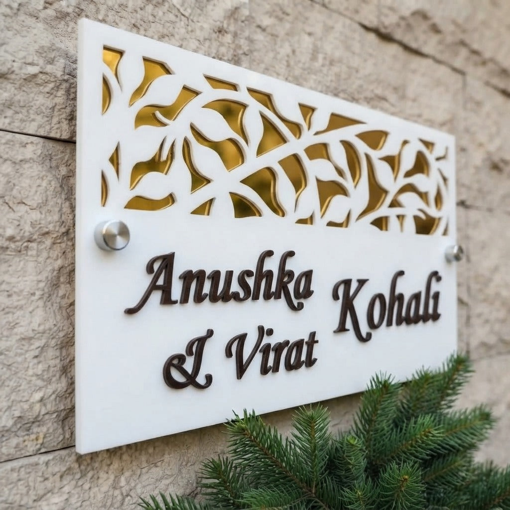 Premium Acrylic Name Plate – Elegant Personalized Entrance Décor