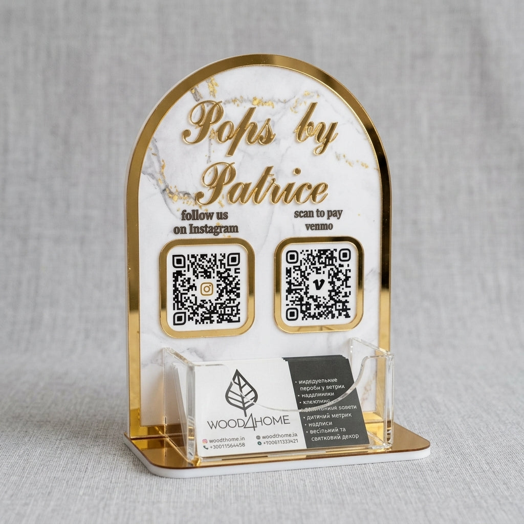 Elegant QR Code Card Stand – Modern & Professional Display Holder