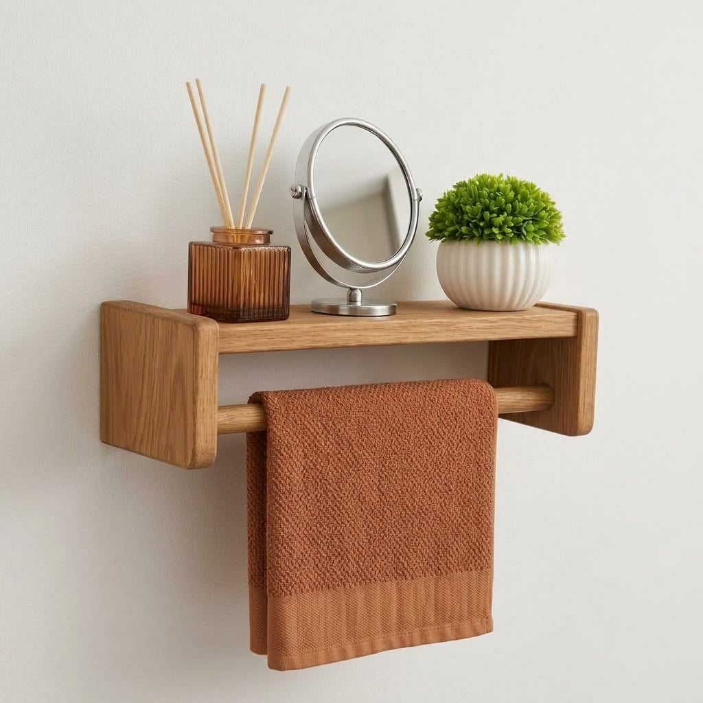 Elegant Towel Stand Set – Modern & Functional Bathroom Organizer