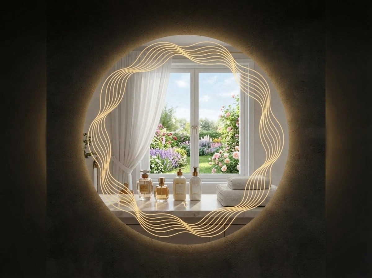Premium Round LED Mirror - Double Glow