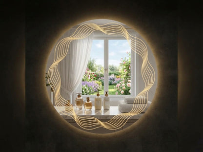 Premium Round LED Mirror - Double Glow