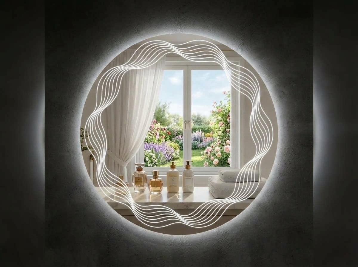 Premium Round LED Mirror - Double Glow
