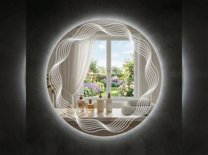 Premium Round LED Mirror - Double Glow