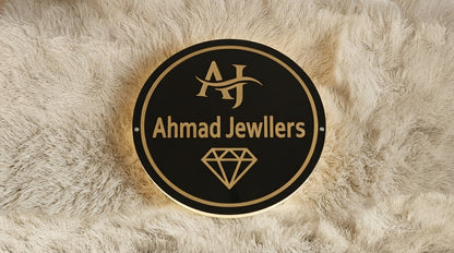 Custom 2x2 Acrylic Business Logo Sign | With LED & Without LED