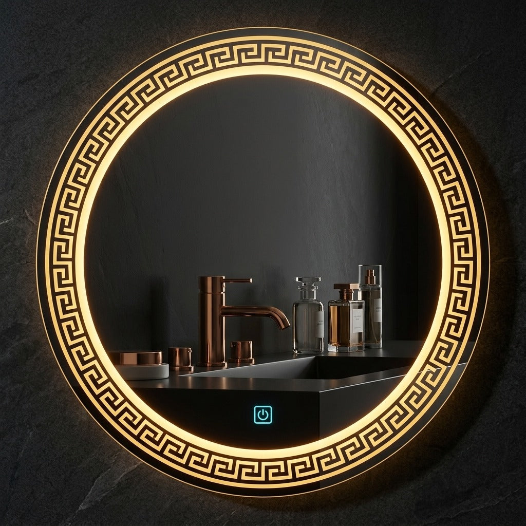 Elegant Round LED Mirror – Premium Decorative Design