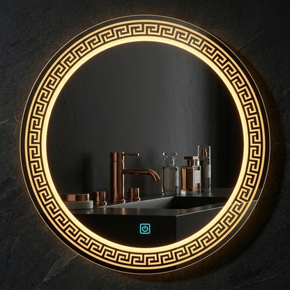Elegant Round LED Mirror – Premium Decorative Design