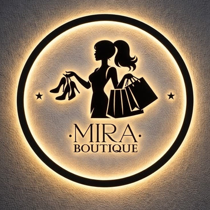 Custom  Acrylic Business Logo Sign | With LED & Without LED