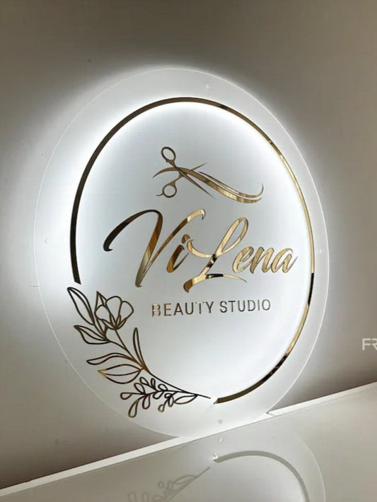 Custom Acrylic Business Logo Sign | With LED & Without LED