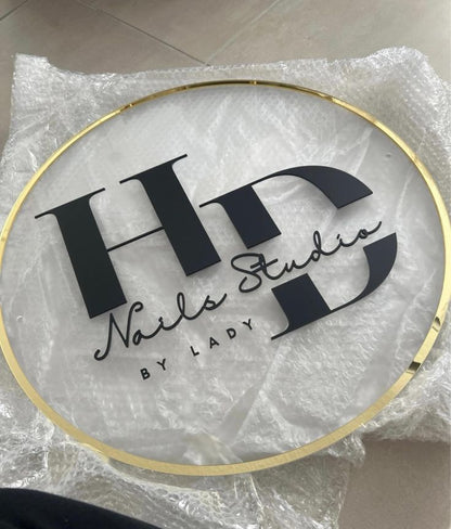 Custom Acrylic Business Logo Sign | With LED & Without LED