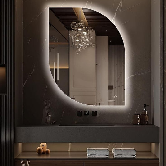 Modern and Stylish Irregular LED Wall Mirror