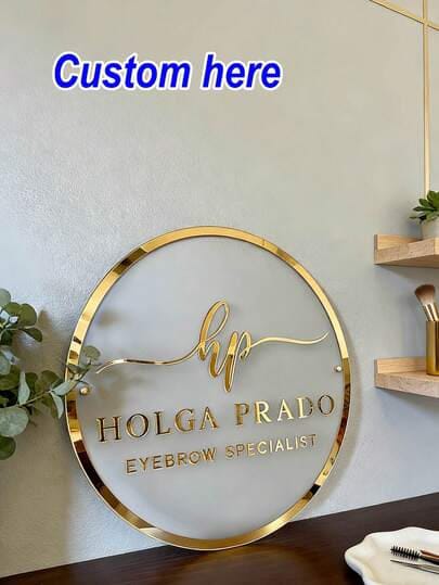 Custom Acrylic Business Logo Sign | With LED & Without LED