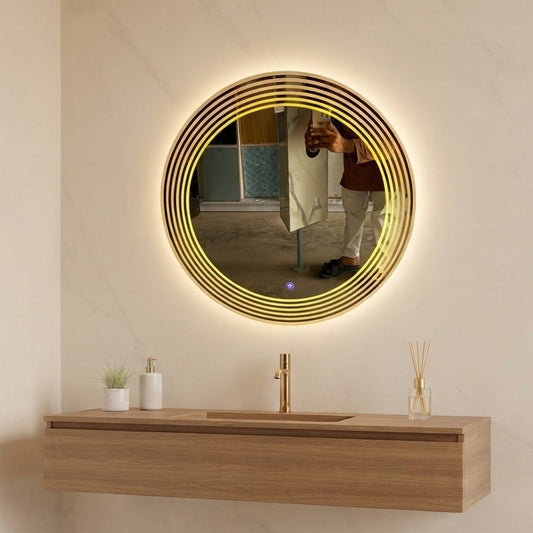 Luxury Round LED Mirror | Modern Designer Wall Mirror With 10%Off