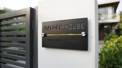 Elegant Custom Nameplate | Personalized Door Sign