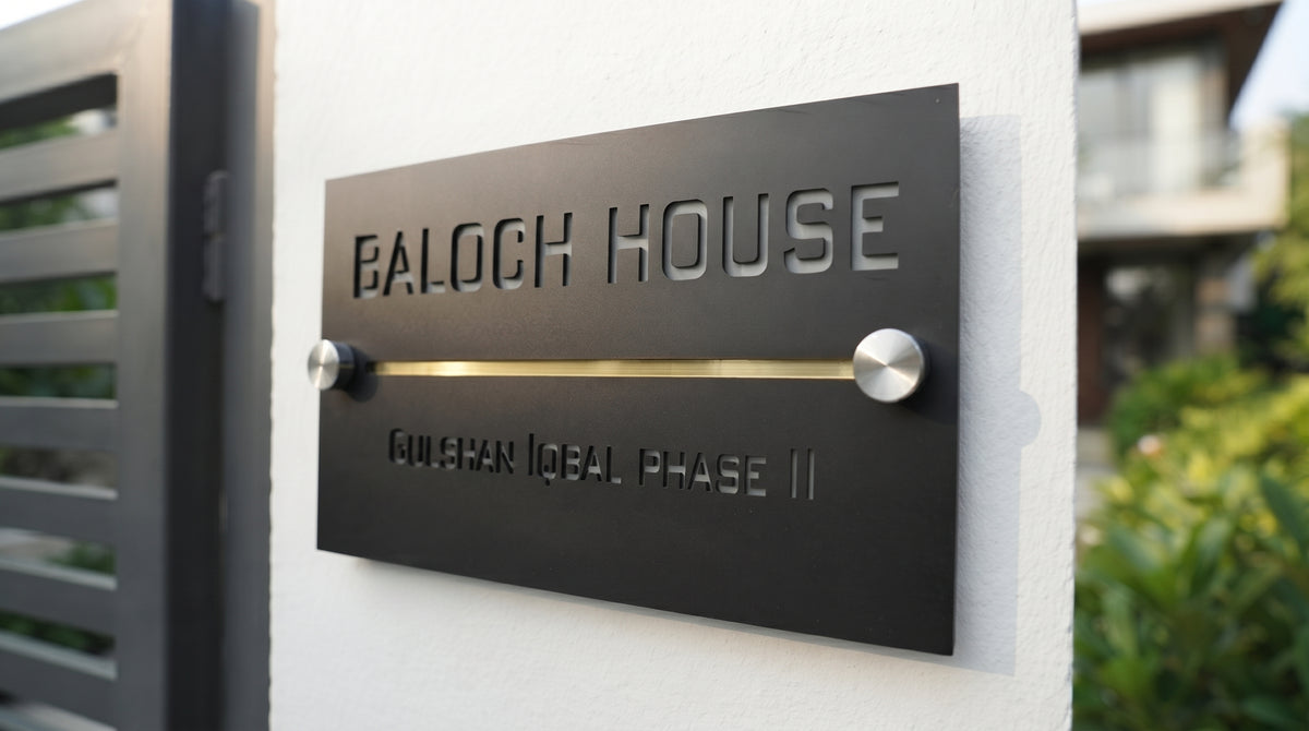 Elegant Custom Nameplate | Personalized Door Sign