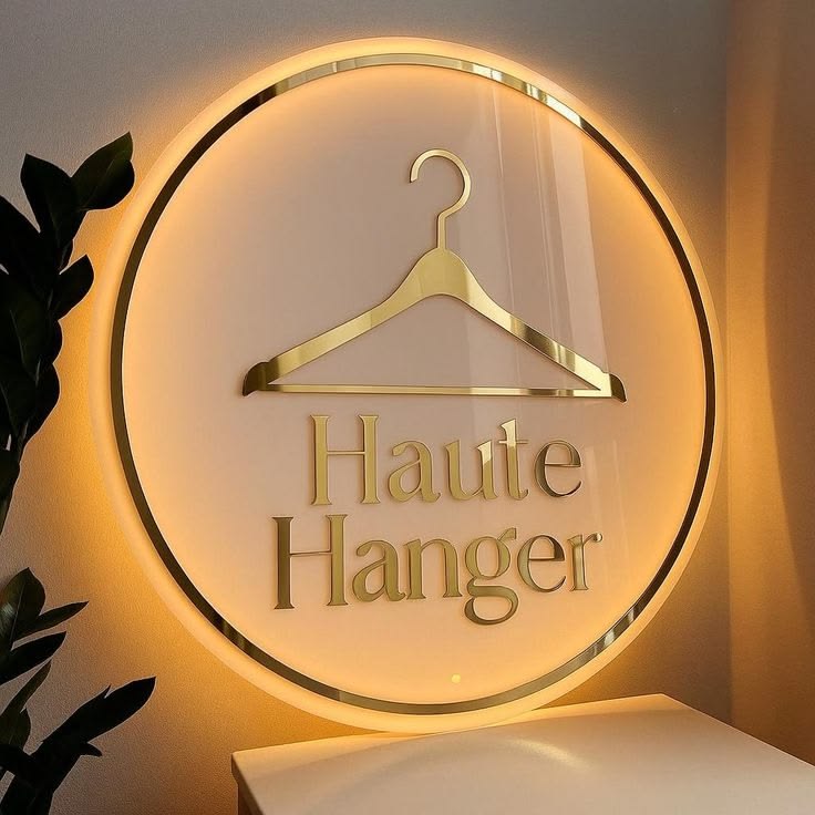 Custom Acrylic Business Logo Sign | With LED & Without LED