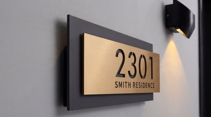 Modern Custom Nameplate | Personalized Home Sign