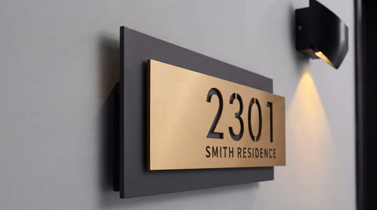 Modern Custom Nameplate | Personalized Home Sign
