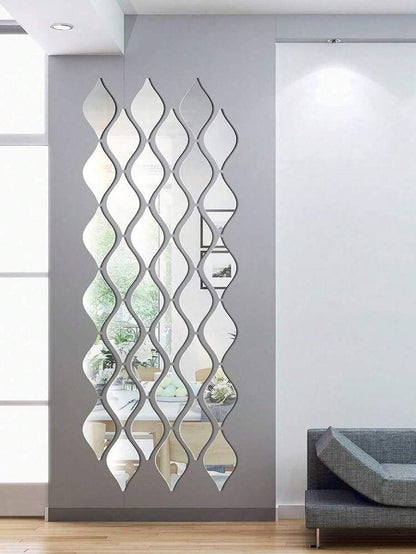 Hexagon Acrylic Wall Décor Mirror Set