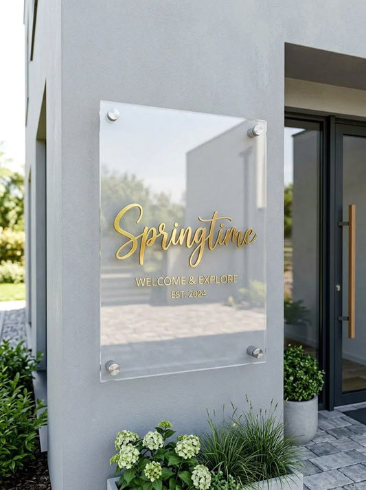 Custom Acrylic Business Logo Sign | With LED & Without LED