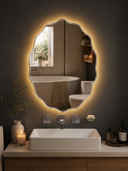 Touch Sensor Dimmable LED Mirror – Single & Double Light | IQ Homes